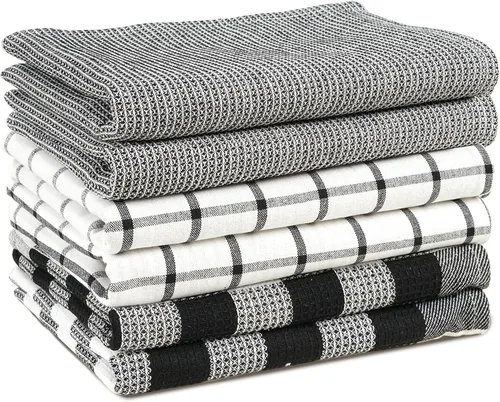 Miniatura 58 de LANE LINEN Juego de toallas de cocina y paños de cocina de algodón, paquete de 6 – Toalla de platos absorbente y de secado rápido, 45,7 cm x 71 cm
