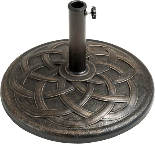Miniatura 11 de C-Hopetree Base redonda resistente de 26 libras para sombrilla de mesa de mercado de patio al aire libre, color negro