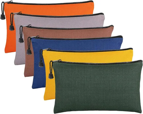 ANPHSIN Paquete de 6 bolsas de lona para herramientas, juego de bolsas de herramientas resistentes de 11.2 x 7 pulgadas, organizador de