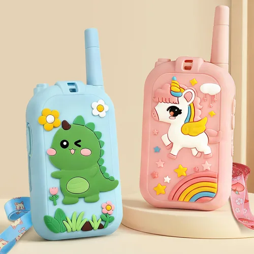 Miniatura 13 de Walkie Talkie para niños con video: paquete de 2 juguetes recargables para niños pequeños con cámara HD y cambiador de voz, juguetes de regalo