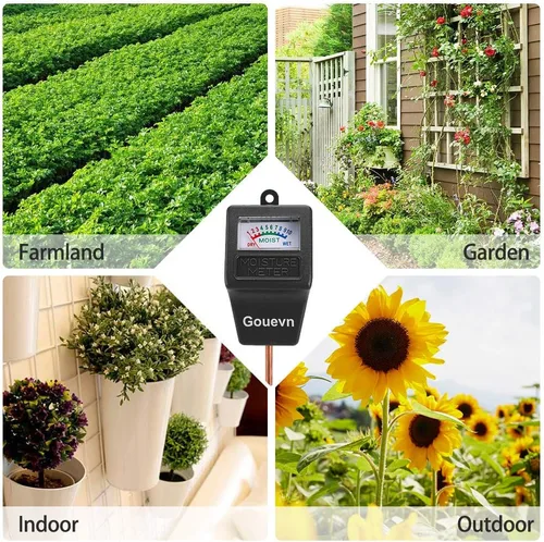 Miniatura 7 de Gouevn Medidor de humedad del suelo, medidor de humedad para plantas en interiores y exteriores, sensor de humedad higrómetro, probador de suelo