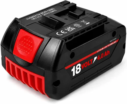 Batería BAT609, batería de iones de litio de 18 V 4.0 Ah de repuesto para Bosch 18 V Herramientas eléctricas inalámbricas Baterías extendidas