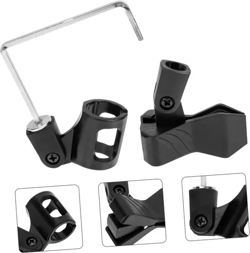 Miniatura 5 de VICASKY Soporte de micrófono de saxofón ajustable Clip de micrófono de plástico para instrumentos Micrófono Soporte de micrófono de montaje de choque