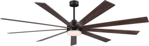 Miniatura 19 de LEDLUX Ventilador de techo con motor CC de 84 pulgadas con luz, control remoto de 6 velocidades, motor reversible, moderno ventilador de techo de 9
