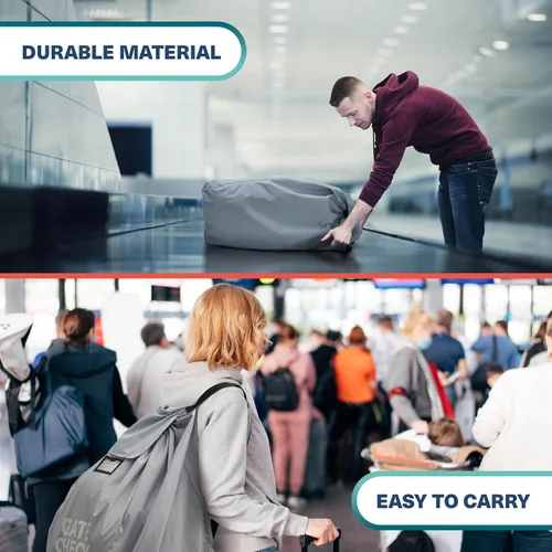 Miniatura 5 de Bramble Bolsa de viaje para asiento de automóvil infantil para avión, funda impermeable para asiento de automóvil para viajes en avión de 34 Gris