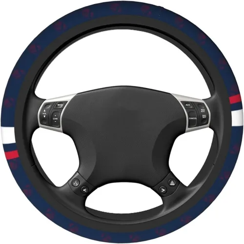 Miniatura 4 de Fundas para volante personalizadas de fútbol de New England, funda antideslizante y absorbente de sudor para la mayoría de vehículos sedán, camión