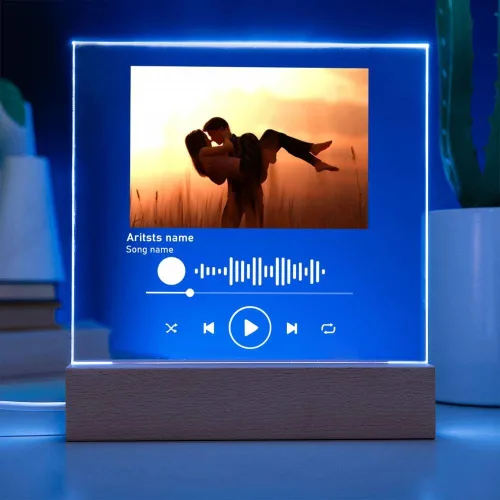 Miniatura 6 de Spotify de música personalizada en placa acrílica, placa personalizada de acrílico con tu canción y foto favoritas, placa acrílica con patas
