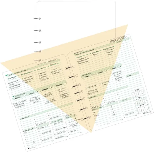 Miniatura 7 de Planner Pad Organizador de 12 meses, de 7 agujeros, hojas sueltas, embudo de 3 niveles, octubre de 2025 a septiembre de 2026, 6 3/4 pulgadas x 8 1/2