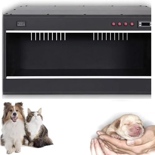 Incubadora de perros para cachorros, caja de incubadora de mascotas, criador de mascotas, incubadora de cachorros, temperatura constante Negro