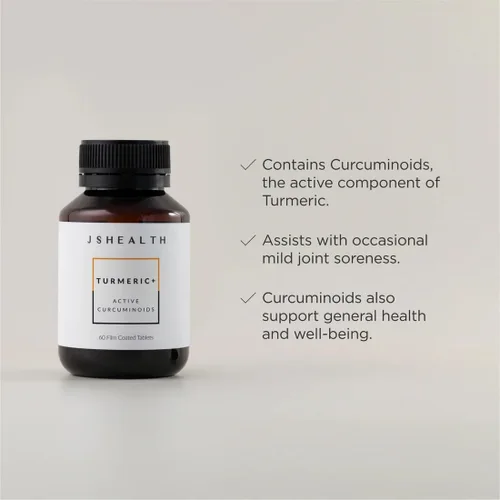 Miniatura 2 de JSHealth Suplemento de curcumina de cúrcuma con complejo C3. 500 mg de curcuminoides para apoyo y bienestar articular. No necesita pimienta negra.