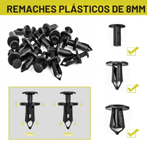 Miniatura 5 de Xislet 45 piezas de estilo universal para motor, bajo cubierta, protección contra salpicaduras, pernos de carrocería para parachoques, guardabarros