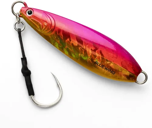 Miniatura 16 de BLUEWING Señuelos de pesca para agua salada de paso lento, plantillas verticales de 2.82 oz-35.27 oz cebo de hundimiento de peces con gancho