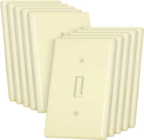 Miniatura 13 de Bates- Cubierta para interruptor de luz, cubiertas de placa de interruptor, paquete de 10, cubierta de interruptor de luz individual, 1 banda, Blanco