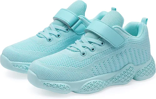 Hetios Zapatos para Niñas Ligeros Atléticos para Correr Transpirables de Punto Zapatos Deportivos para Escuela (BebéNiña PequeñaNiña Grande)