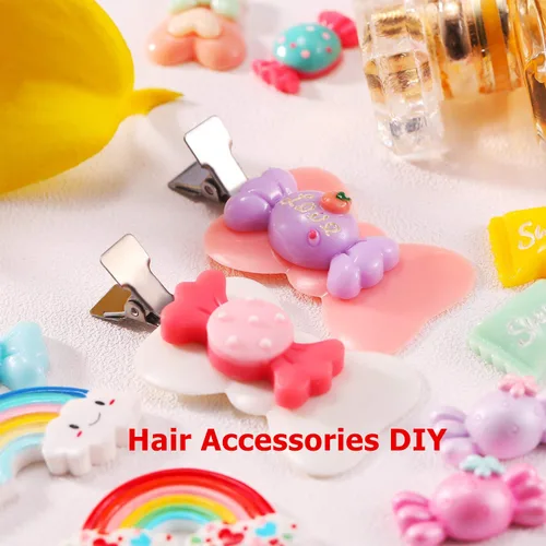 Miniatura 7 de 3.53 oz de resina con parte trasera plana, accesorios de limo, decoración de chispas de arcilla para relleno de dijes de limo, suministros de limo