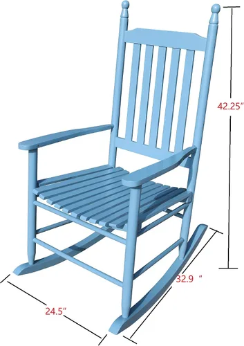 Miniatura 2 de Silla mecedora para balcón, porche, para adultos, de madera, para interiores y exteriores, resistente a todas las condiciones climáticas