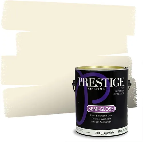 Miniatura 275 de PRESTIGE Paints Exterior Paint and Primer In One, 1-Gallon, Satin, Comparable Match of Benjamin Moore* Royal Linen* 931BM-PCM