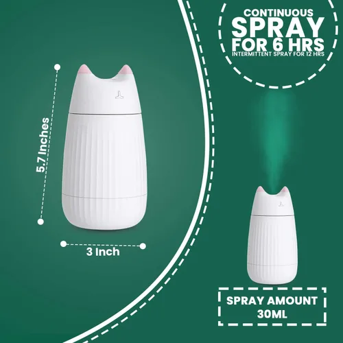 Miniatura 2 de Mini humidificador portátil de niebla fría con USB mejorado y lindo, para niños, bebé, guardería, dormitorio, oficina, automóvil, escritorio, 7
