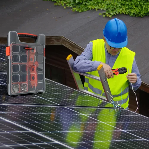 Miniatura 6 de Kit de herramientas de crimpado de conectores de panel solar con 1 crimpador, 15 pares de conectores y 1 llave inglesa, herramientas esenciales