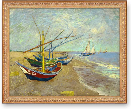 Miniatura 89 de A&T ARTWORK Noche estrellada sobre el Ródano de Vincent Van Gogh. Tamaño del marco: 36 x 30 pulgadas, tamaño de la imagen: 30 x 24 pulgadas