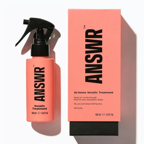 ANSWR At Home - Tratamiento capilar de queratina brasileña para todo tipo de cabello, queratina para alisar el pelo, elimina el encrespamiento,