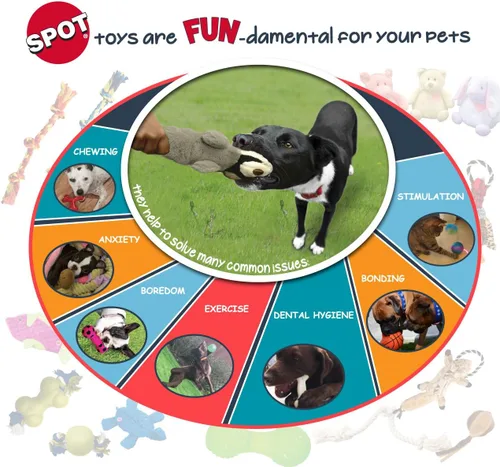 Miniatura 10 de SPOT Skinneeez Pollo de 33 cm de felpa sin relleno con sonido para perros – Juguete masticable suave e interactivo para perros pequeños y medianos