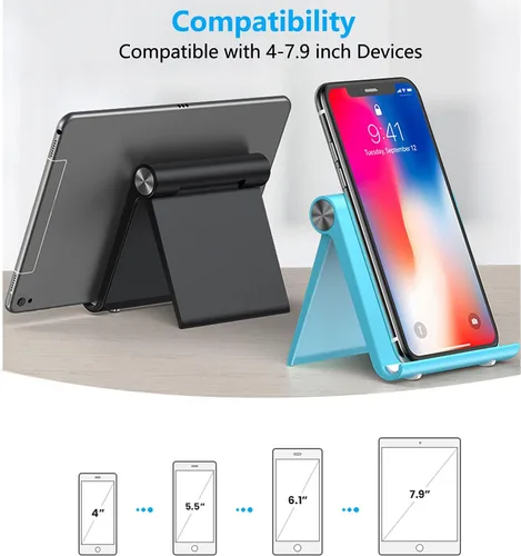 Miniatura 2 de VOVIGGOL Soporte para teléfono celular, soporte para teléfono celular, soporte ajustable para teléfono de escritorio, soporte plegable para teléfono