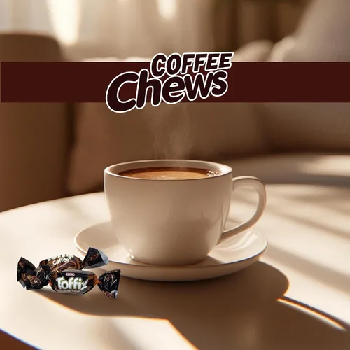 Miniatura 7 de Toffix Golosinas de café masticables, rellenas en el centro, caramelos suaves y masticables envueltos individualmente, 250 piezas de snacks