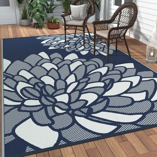 Miniatura 25 de GENIMO - Tapete reversible e impermeable para patios y exteriores, oferta, paja de plástico, para áreas grandes, campamentos, RV, pícnics, terrazas