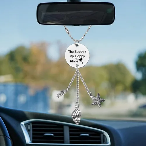 Miniatura 3 de Adorno colgante de automóvil para amantes de la playa, regalos temáticos para mujeres, niñas, adolescentes, divertido regalo de vacaciones de amigos
