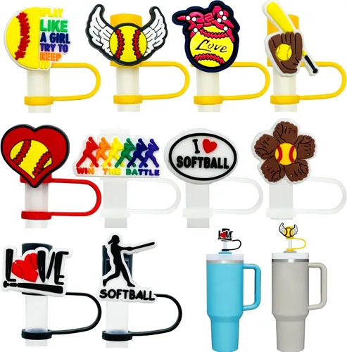 Miniatura 13 de 10 tapas de popote para vaso Stanley Cup de 30 y 40 onzas, de 0.394 in, reutilizables, de silicona, para popote, accesorios para copas Stanley