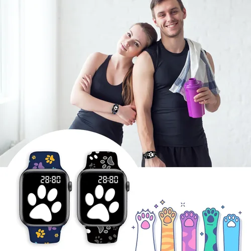 Miniatura 4 de Paquete de 2 correas de reloj navideñas compatibles con Apple Watch de 1.496 pulgadas/1.575 pulgadas/1.614 pulgadas/1.654 pulgadas/1.732