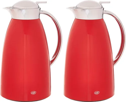 Miniatura 5 de Alfi Gusto AG1900RD2 - Jarra dispensadora térmica de metal lacado al vacío de vidrio de 1,0 L, color rojo, talla única