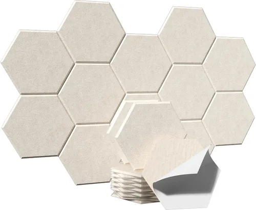 Miniatura 12 de Paneles acústicos, Magrowill, paquete de 12 paneles de pared insonorizados, paneles acústicos de alta densidad absorbentes de sonido