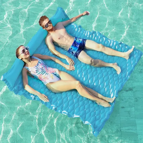 Jasonwell Flotadores flotantes para piscina, flotador inflable gigante para piscina, balsa de lago, tapete de agua flotante para piscina, tumbona,