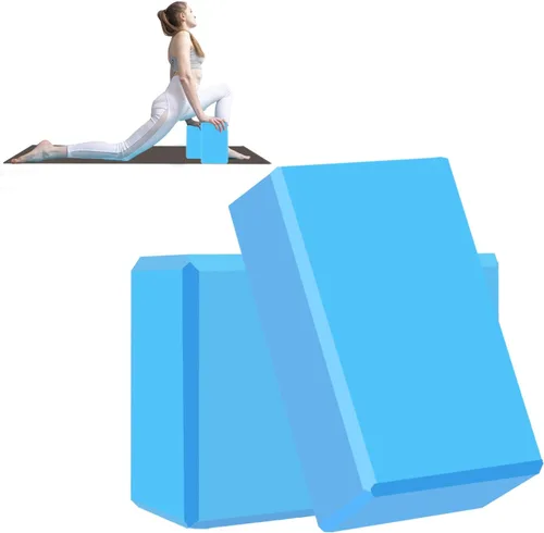 Miniatura 15 de Bloque de yoga - Espuma EVA de látex sin soporte - Superficie antideslizante suave con bisel para yoga, pilates, meditación - Accesorios de yoga