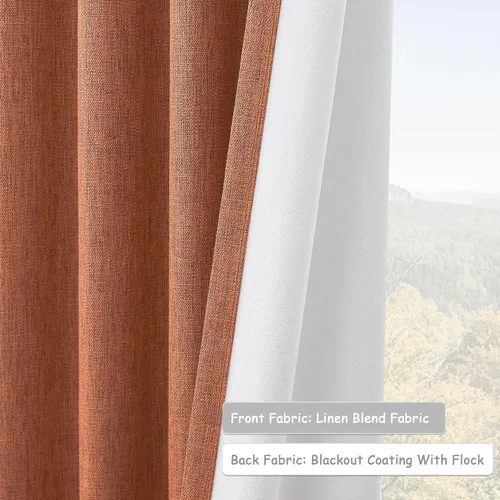 Miniatura 2 de UHITECH - Cortinas opacas beige para sala de estar, cortinas cortas de 35 pulgadas para habitación, cortinas negras para ventanas pequeñas, paneles