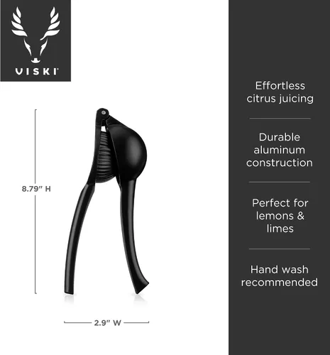 Miniatura 3 de Viski Exprimidor de cítricos negros, exprimidor de cítricos, exprimidor de limón para cócteles, accesorios de bar, exprimidor de lima negro mate
