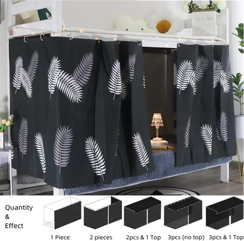 Miniatura 2 de JIAHG - Cortinas para cama individual para alumnos, para cama individual, tienda de campaña, cortinas, mosquiteras, tela opaca, protección contra
