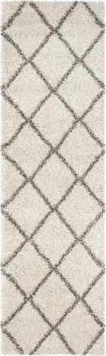 Miniatura 2 de SAFAVIEH - Alfombra de la colección Hudson Shag, diseño de enrejado moderno, no desprende pelusa y fácil de cuidar, 2 pulgadas de grosor, ideal