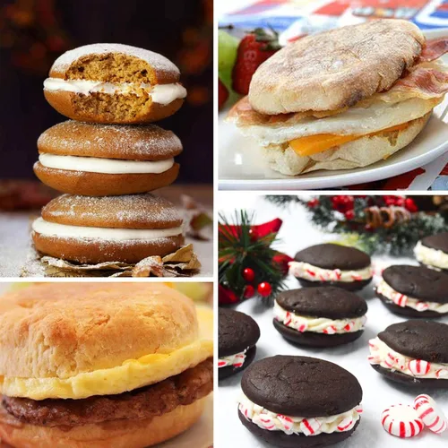 Miniatura 6 de Yomvzake Yorkshire - Molde para pudín, moldes para magdalenas de 4 pulgadas, paquete de 2 moldes antiadherentes para hamburguesas Whoopie, moldes