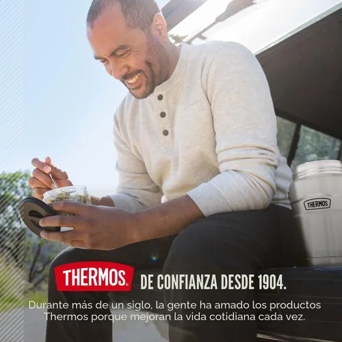 Miniatura 6 de THERMOS Stainless King Tarro de alimentos aislado al vacío con 2 insertos de contenedor de almacenamiento, 47 onzas, acero inoxidable mate Mate