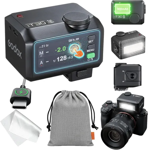 Miniatura 9 de Godox iT30 pro C TTL Mini Flash y disparador - Distribuidor autorizado GODOX iT30 Pro C para Canon - Flash TTL IT30Pro, maestro inalámbrico
