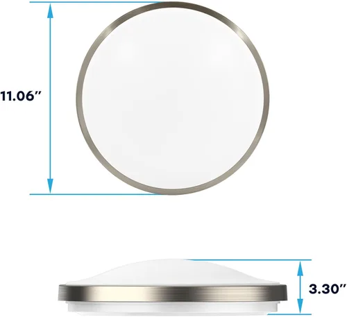 Miniatura 5 de LUXRITE Lámpara de techo LED con sensor de movimiento, 11 pulgadas, 5CCT seleccionable 2700K 3000K 3500K 4000K 5000K, tiempo de espera de 60s, 16W