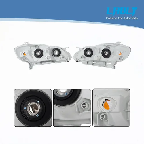 Miniatura 4 de LABLT Repuesto para faros delanteros Corolla 2003 2004 2005 2006 2007 2008 Par de faros delanteros izquierdo + derecho