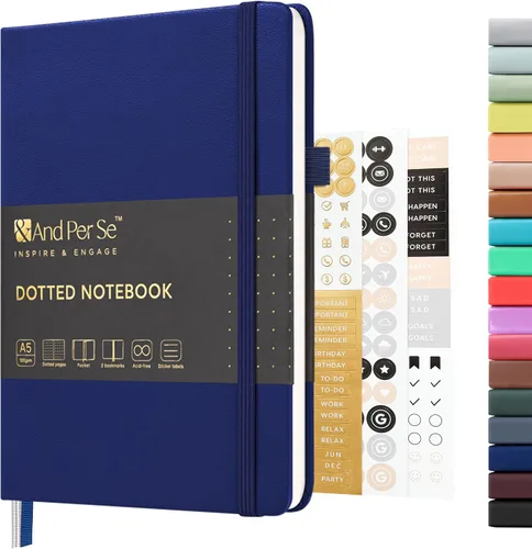 Miniatura 71 de &And Per Se Cuaderno rayado, 160 páginas, tamaño A5 de 5.7 x 8 pulgadas, cuaderno de papel grueso con rayas universitarias para escribir, cuadernos