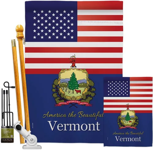Miniatura 6 de Bandera de la casa de Vermont de Estados Unidos, Estados Unidos, Territorios Americanos, República, país, área particular, pequeña, decorativa