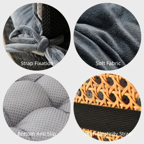 Miniatura 4 de Cojín para silla de oficina, cojín de asiento de felpa con respaldo de apoyo, cojines de escritorio para silla de jugador, silla mecedora reclinable