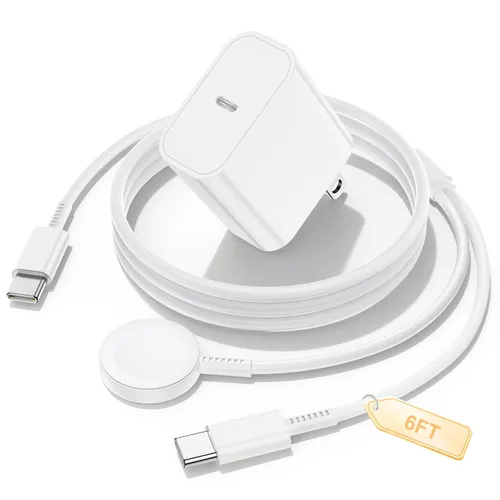 Miniatura 8 de Cndons Cargador de reloj inteligente 2 en 1 de 6 pies para Samsung Galaxy Watch Ultra/8/7/6/5/4/3/Active 2/1 (Pro, clásico) y cargador USBC súper