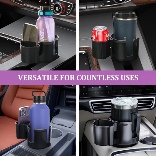 Miniatura 8 de JINKEY Expansor de portavasos 2 en 1, extensor de portavasos extra con inserto de taza ajustable para asiento delantero de automóvil para Yeti